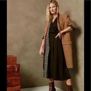 Banana Republic Shiny Twill Wrap Midi Dress